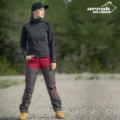 Arrak Hybrid naisten housut punainen