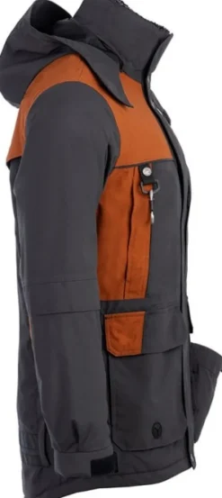 Arrak Original Jacket naisten takki, Anthracite/Orange