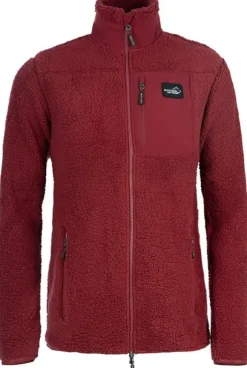 Arrak Sherpa Fleece Jacket naisten fleecetakki, Dark Red