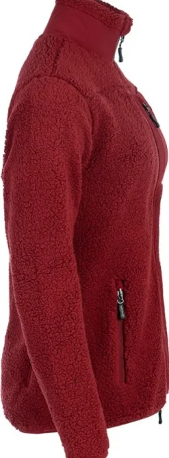 Arrak Sherpa Fleece Jacket naisten fleecetakki, Dark Red