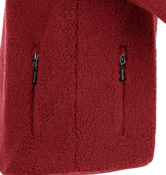 Arrak Sherpa Fleece Jacket naisten fleecetakki, Dark Red