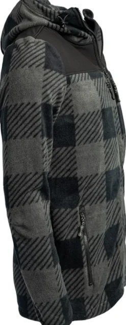 Arrak Unisex Canada Fleece fleece-takki, harmaa/musta