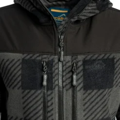 Arrak Unisex Canada Fleece fleece-takki, harmaa/musta