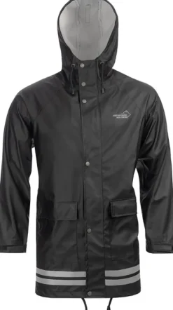 Arrak Unisex Raincoat pitkä sadetakki, musta