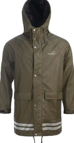 Arrak Unisex Raincoat pitkä sadetakki, oliivi