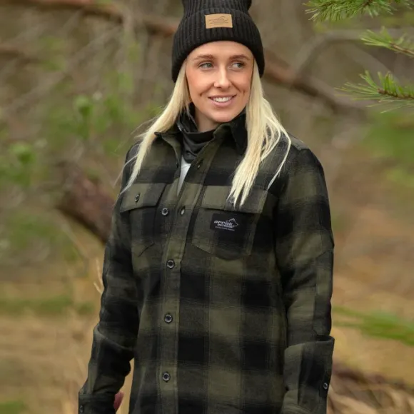 Arrak W's Flannel Shirt Insulated Olive/Black