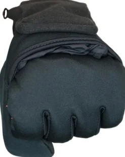 Avignon Heat Flexduo | Tunn Värmehandske Utfällbar Luva Basic lämpöhanskat, Black