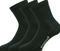 Avignon Sneaker Wool High merinosekoitesukat, musta, 3 pr