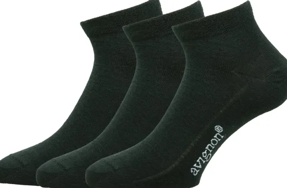 Avignon Sukat Sneaker Low Musta 3-Pack