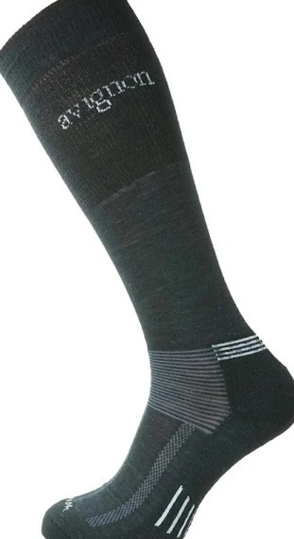 Avignon Ull Terry Knä korkeavartinen sukka, Basic Black