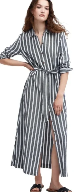 Barbour Annalise Striped Shirt Dress paitamekko, Navy Stripe