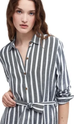 Barbour Annalise Striped Shirt Dress paitamekko, Navy Stripe