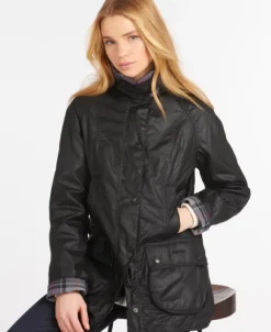 Barbour Beadnell naisten öljykangastakki, musta