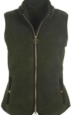 Barbour Burford Fleece naisten fleeceliivi, vihreä