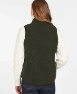 Barbour Burford Fleece naisten fleeceliivi, vihreä