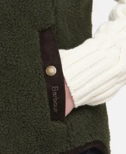 Barbour Burford Fleece naisten fleeceliivi, vihreä