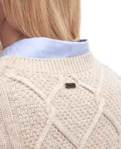 Barbour Burne Crew naisten paita, Oatmeal/Hessian Tart