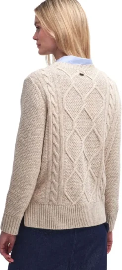 Barbour Burne Crew naisten paita, Oatmeal/Hessian Tart