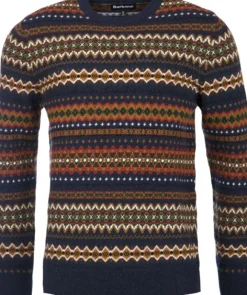 Barbour Case Fairisle Crew -villapaita, Navy Marl