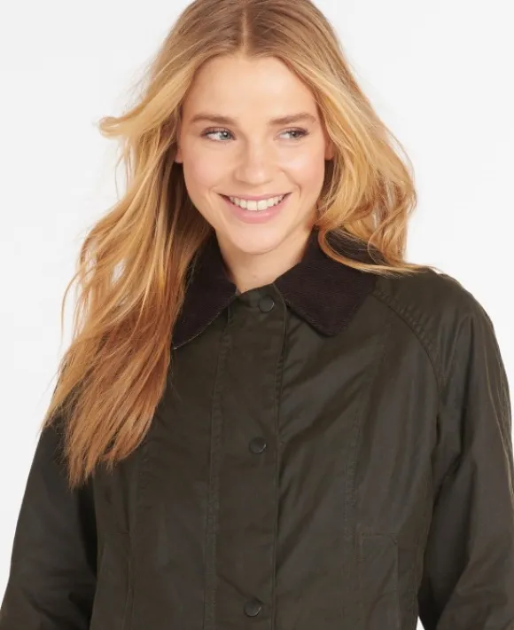 Barbour Classic Beadnell Wax naisten öljytakki, oliivi