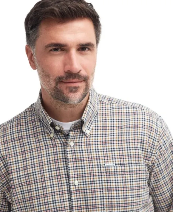 Barbour Durand Relaxed Fit Shirt paita, Dark Tan