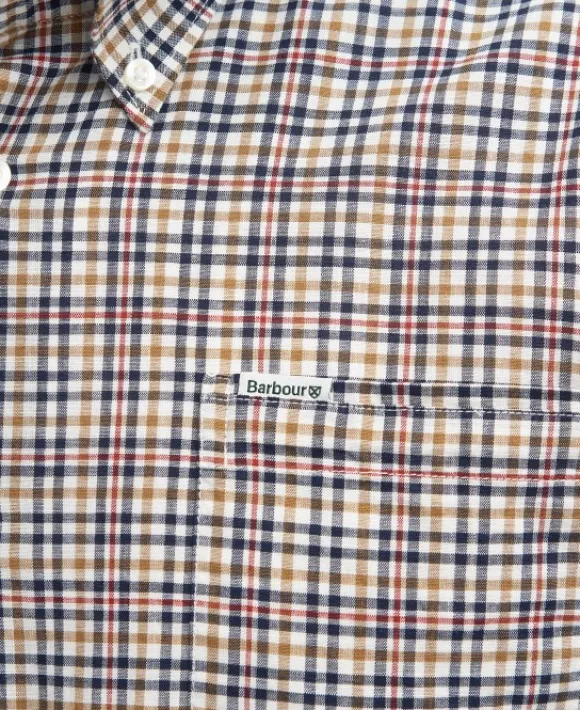 Barbour Durand Relaxed Fit Shirt paita, Dark Tan