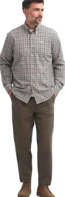 Barbour Durand Relaxed Fit Shirt paita, Dark Tan