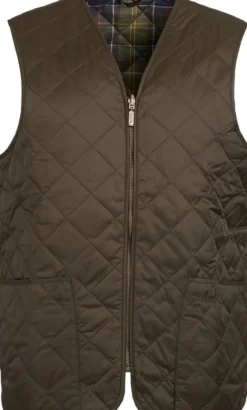 Barbour Eaves Zip In Liner liivi, oliivinvihreä/tartaani