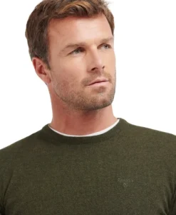 Barbour Essential Lambswool Crew Neck lampaanvillapaita, Seaweed