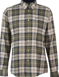 Barbour Fortrose Tailored Shirt puuvillapaita, Forest Mist