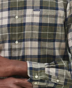Barbour Fortrose Tailored Shirt puuvillapaita, Forest Mist