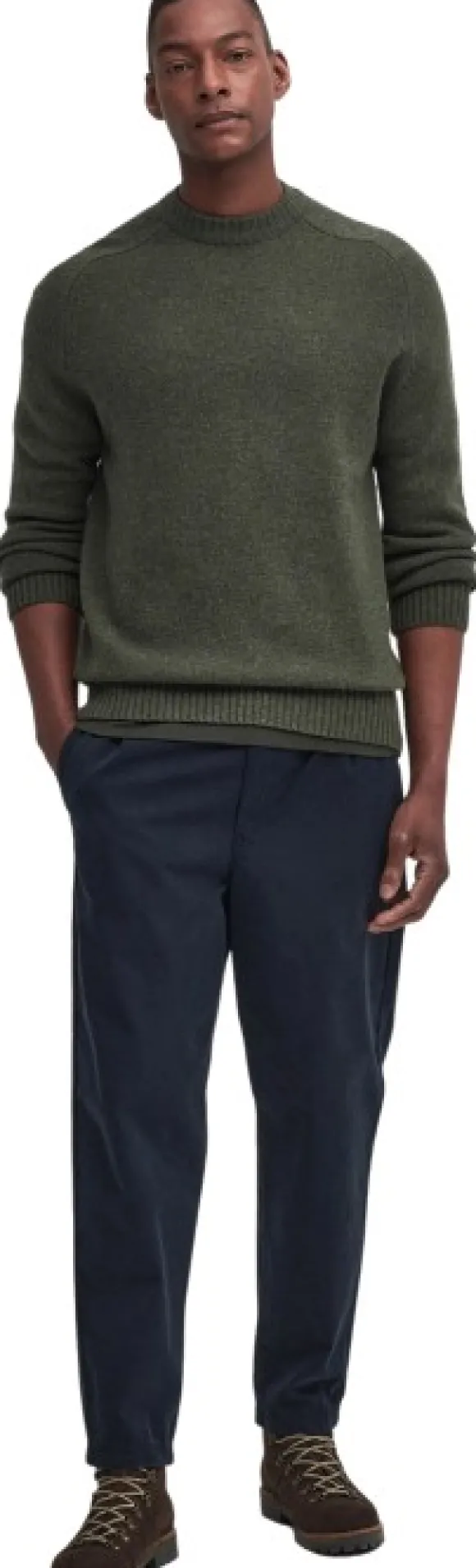 Barbour Grangetown Crew villapaita, Mid Olive