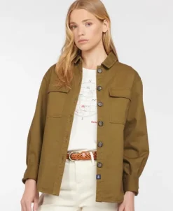 Barbour Hartley Overshirt -naisten päällyskauluspaita, Nori Green