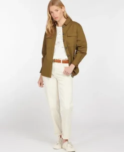 Barbour Hartley Overshirt -naisten päällyskauluspaita, Nori Green