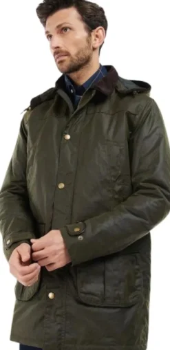 Barbour Hawthorn Wax vahattu puuvillatakki, Archive Olive