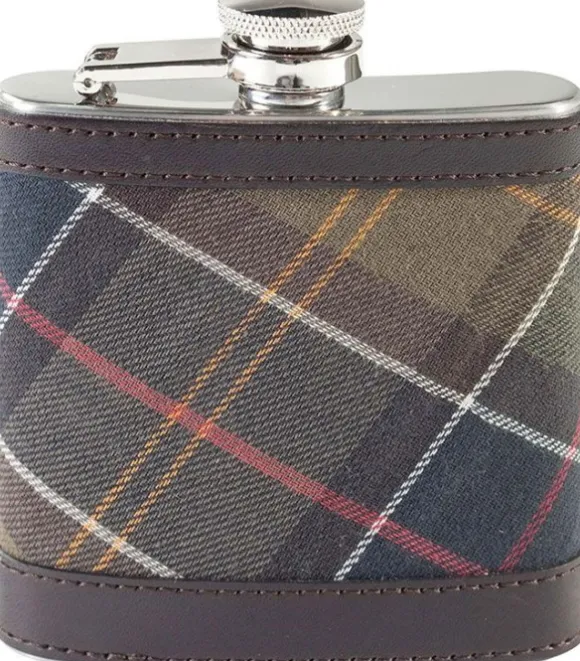 Barbour Hip Flask Classic taskumatti, Tartan/Dark Brown