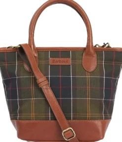 Barbour Katrine Leather Tote Bag laukku, Classic Tartan
