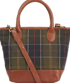 Barbour Katrine Leather Tote Bag laukku, Classic Tartan