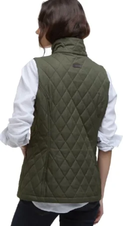 Barbour Keeper Wear Quilted Gilet naisten ampumaliivi, Olive/Ancient Tartan