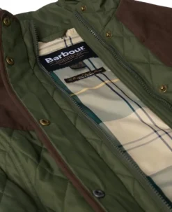 Barbour Keeper Wear Quilted Gilet naisten ampumaliivi, Olive/Ancient Tartan