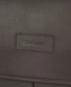 Barbour Leather Briefcase Unisex laukku, Dark Brown