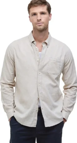 Barbour Nelson Tailored Shirt paita, Stone