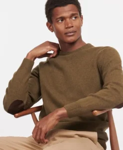 Barbour Patch Crew villapaita, ruskeavihreä