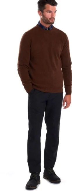 Barbour Patch Crew villapaita, ruskeapunainen