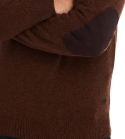 Barbour Patch Crew villapaita, ruskeapunainen