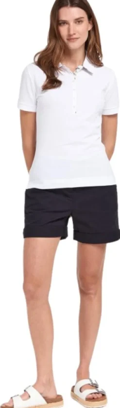 Barbour Portsdown Top naisten pikeepaita, White/Platinum