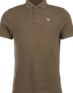 Barbour Tartan Pique Polo pikeepaita, Dark Olive/Classic