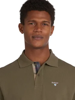 Barbour Tartan Pique Polo pikeepaita, Dark Olive/Classic
