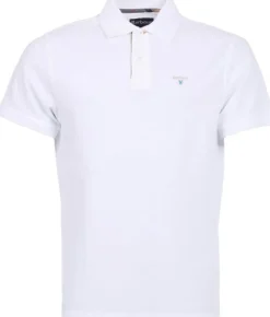 Barbour Tartan Pique Polo pikeepaita, valkoinen