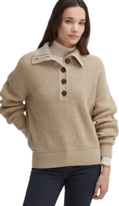 Barbour Woodside Knit naisten pusero, Oatmeal/Hessian Tart